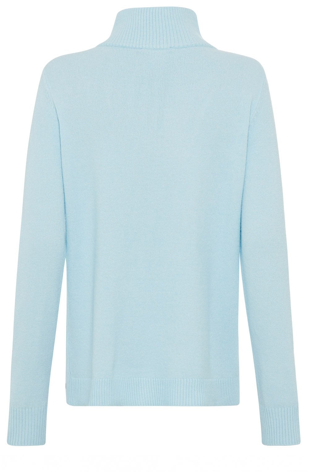 Satin Blue Half Zip Henny Jumper
