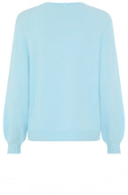 Satin Blue Round Neck Henny Jumper
