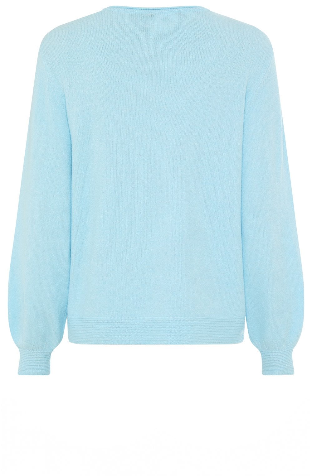 Satin Blue Round Neck Henny Jumper