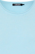 Satin Blue Round Neck Henny Jumper
