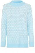 Satin Blue Textured Knit Henny Jumper