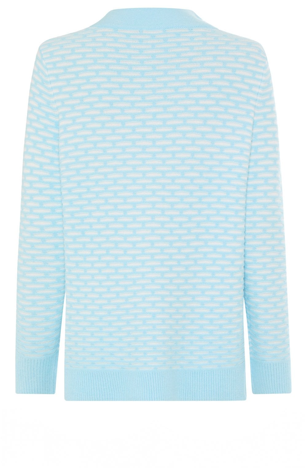 Satin Blue Textured Knit Henny Jumper