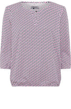 Seashell Rose Abstract Print Clara Top