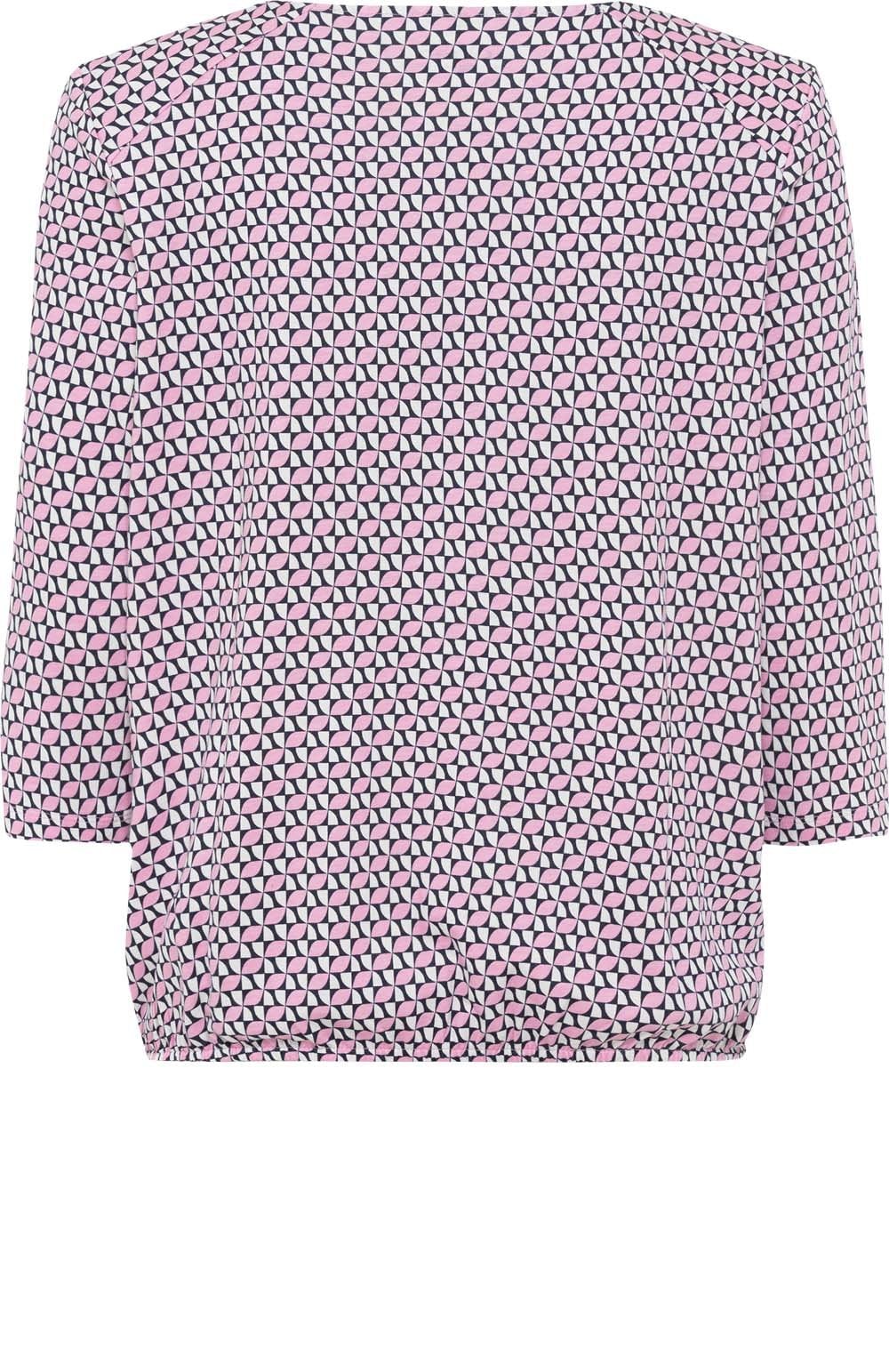 Seashell Rose Abstract Print Clara Top