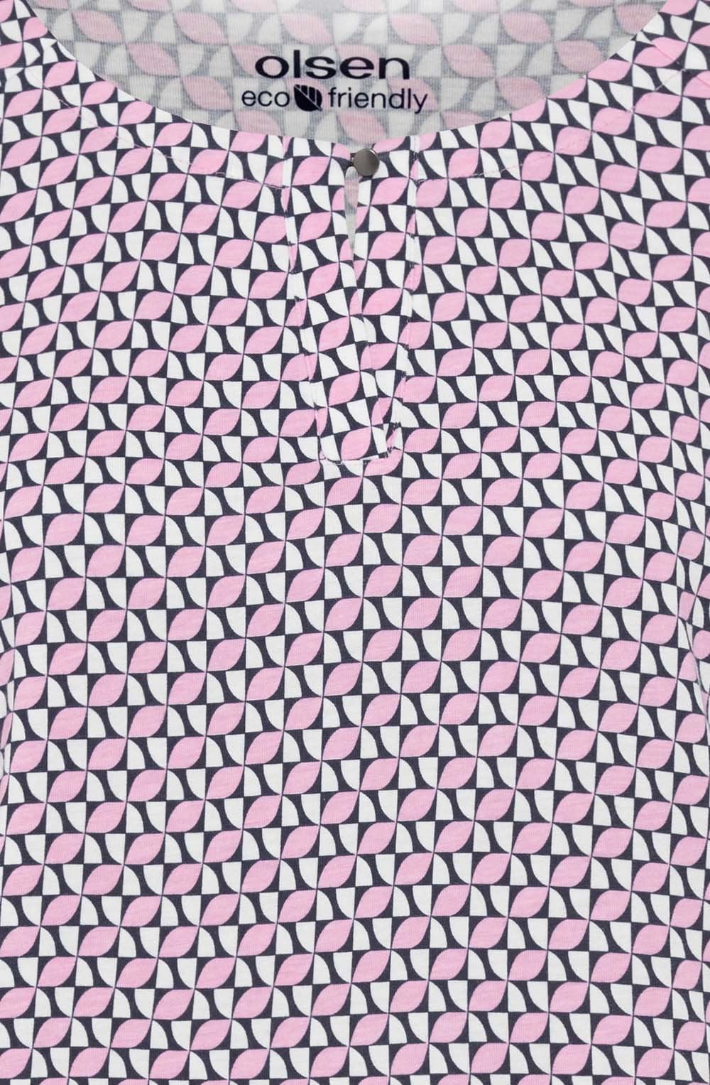 Seashell Rose Abstract Print Clara Top