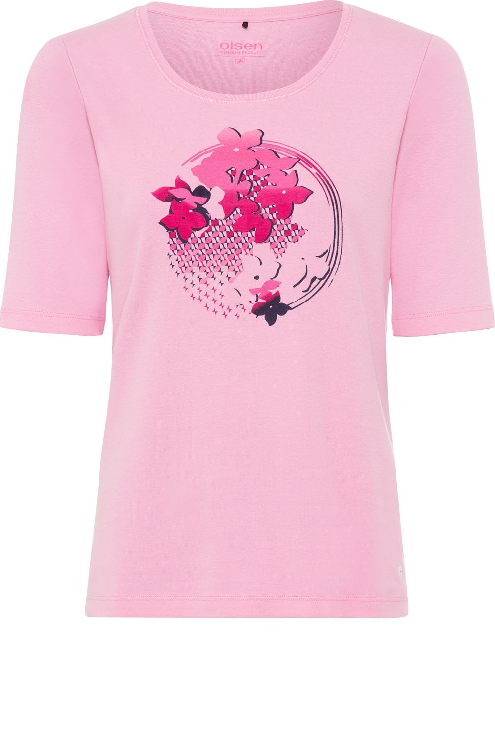 Seashell Rose Flower Print Edda T shirt