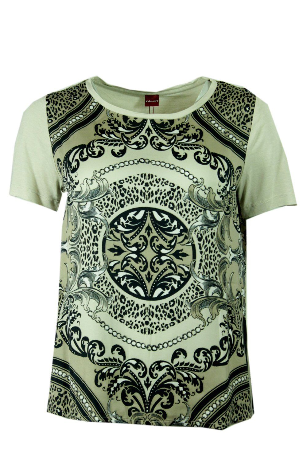 Olsen short sleeved print top