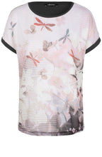 Silky Front Floral Design Top