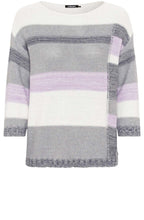 Silver Grey and Lilac Colour Block Cora Jumper