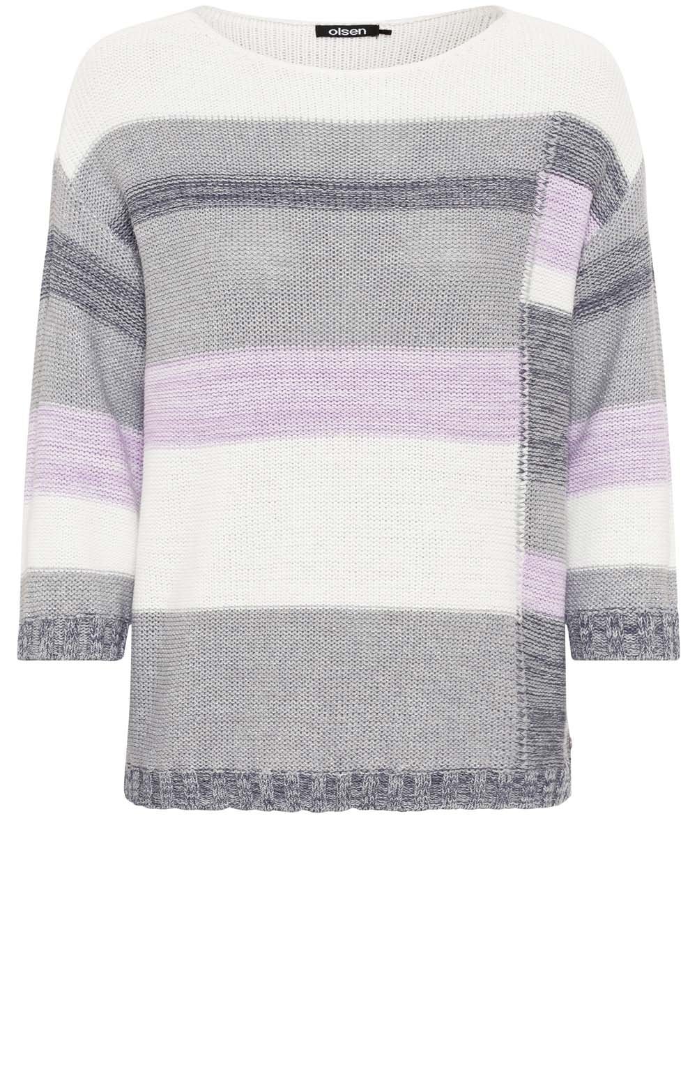 Silver Grey and Lilac Colour Block Cora Jumper
