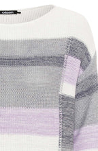 Silver Grey and Lilac Colour Block Cora Jumper