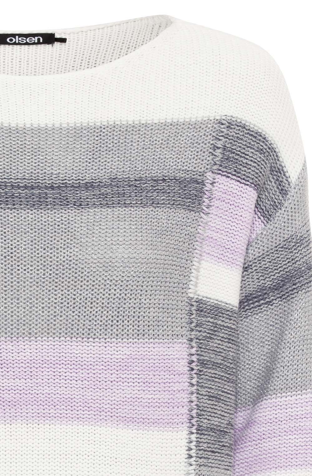 Silver Grey and Lilac Colour Block Cora Jumper