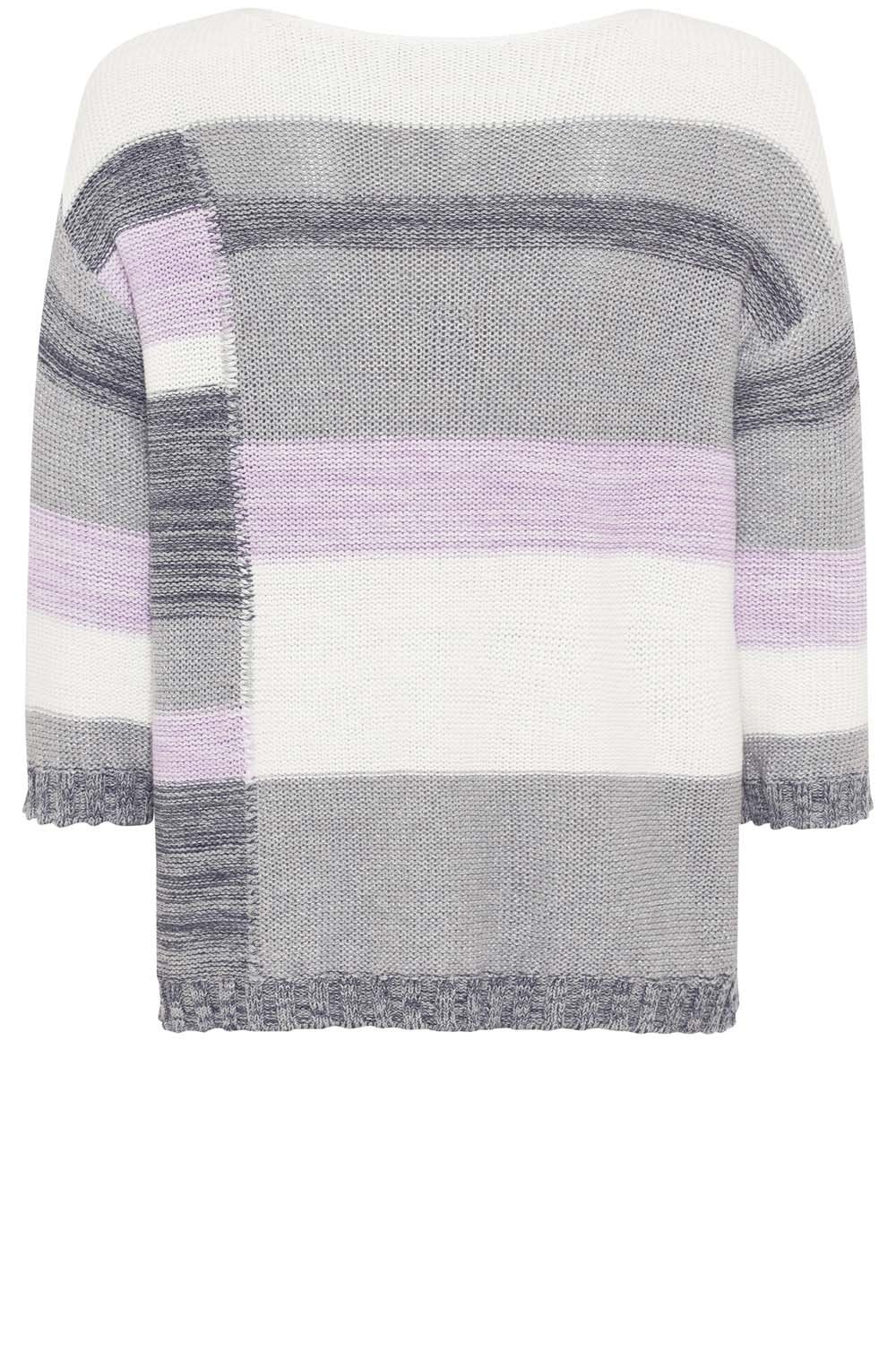 Silver Grey and Lilac Colour Block Cora Jumper
