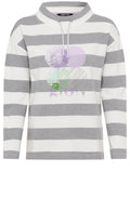 Silver Grey Cora Sweatshirt with Drawstring Neck
