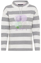 Silver Grey Cora Sweatshirt with Drawstring Neck