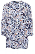 Sky and Biscotti Relaxed Peplum Blouse