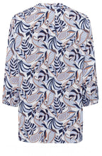 Sky and Biscotti Relaxed Peplum Blouse