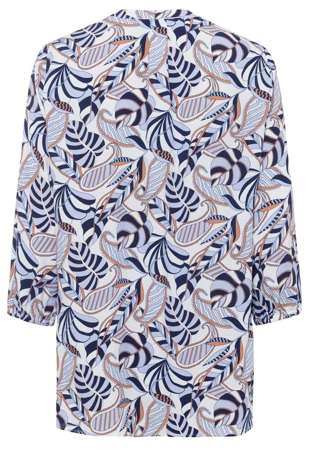 Sky and Biscotti Relaxed Peplum Blouse