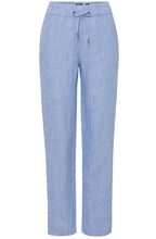 Sky Melange Ankle Length Linen Trousers