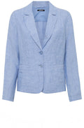 Sky Melange Linen Blazer