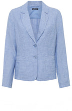 Sky Melange Linen Blazer
