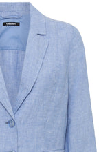 Sky Melange Linen Blazer