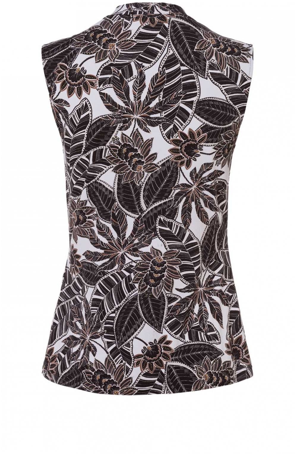 Sleeveless Floral Print Top
