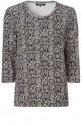 Snake Print Jersey Top