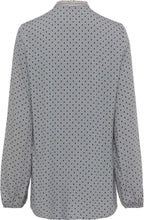 Soft Grey Abstract Flower Print Blouse