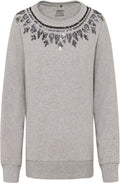 Soft Grey Sequin Fairisle Print Jumper