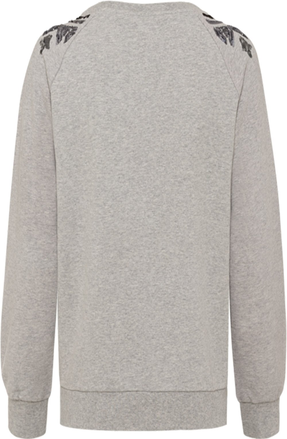 Soft Grey Sequin Fairisle Print Jumper