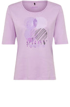 Soft Lilac Abstract Glow Edda T Shirt