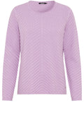 Soft Lilac Diagonal Knit Jumper