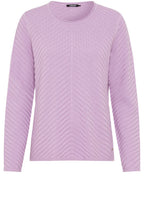 Soft Lilac Diagonal Knit Jumper