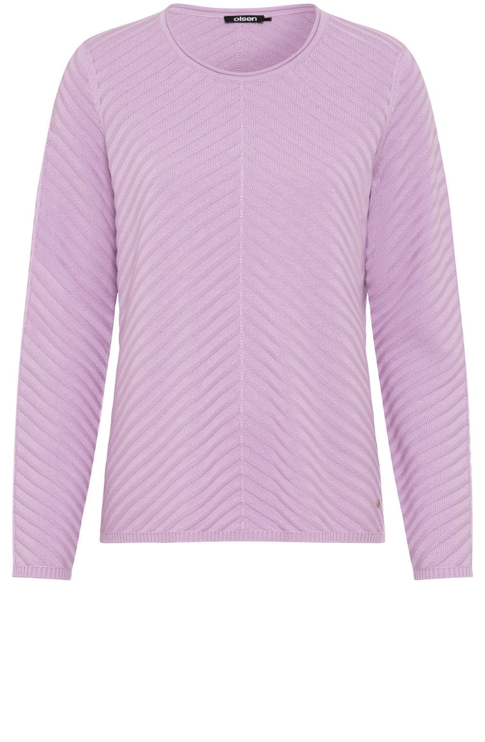 Soft Lilac Diagonal Knit Jumper