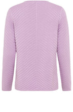 Soft Lilac Diagonal Knit Jumper