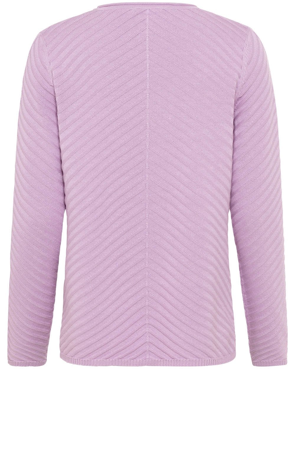 Soft Lilac Diagonal Knit Jumper