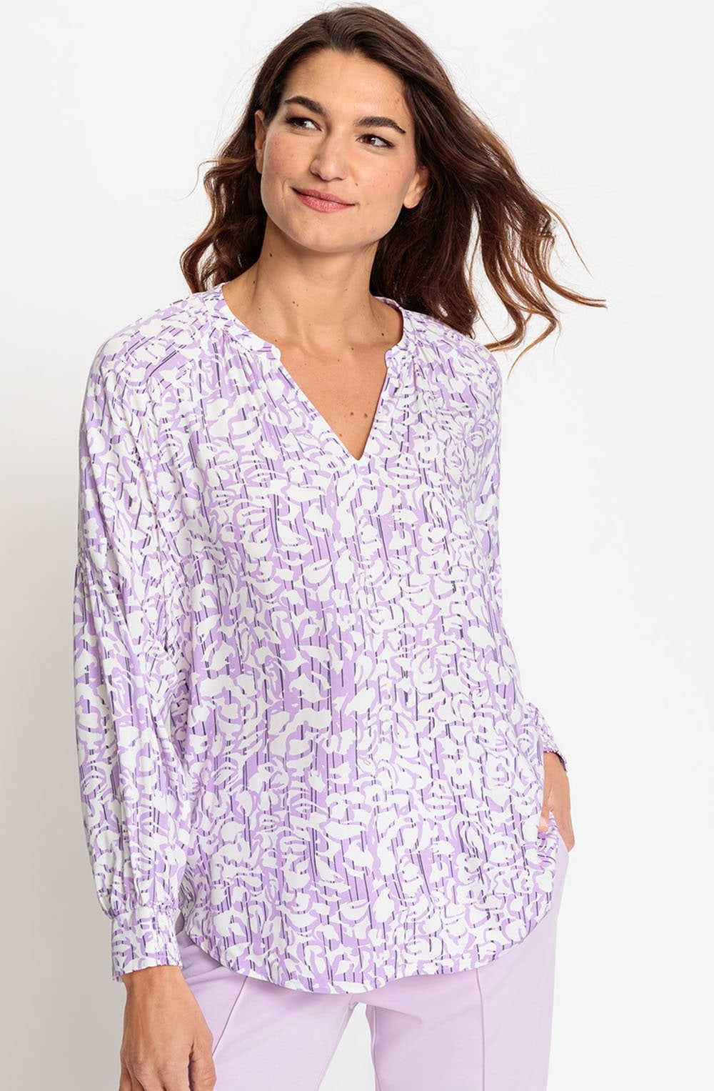 Soft Lilac Floral Inspired Blouse