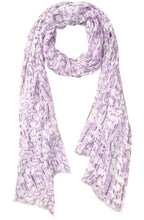 Soft Lilac Leaf Print Scarf