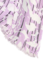 Soft Lilac Leaf Print Scarf