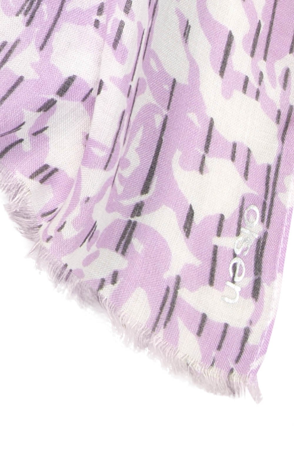 Soft Lilac Leaf Print Scarf
