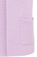 Soft Lilac Ribbed Knit Waistcoat