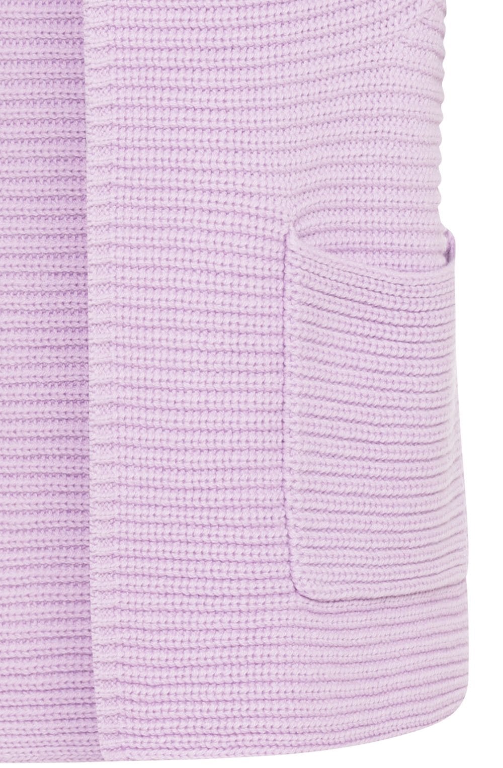 Soft Lilac Ribbed Knit Waistcoat
