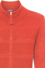Spiced Orange Horizontal Ribbed Cardigan