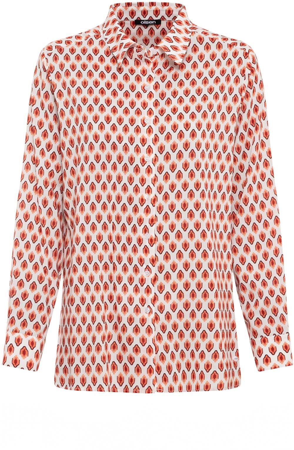 Spiced Orange Patterned Blouse