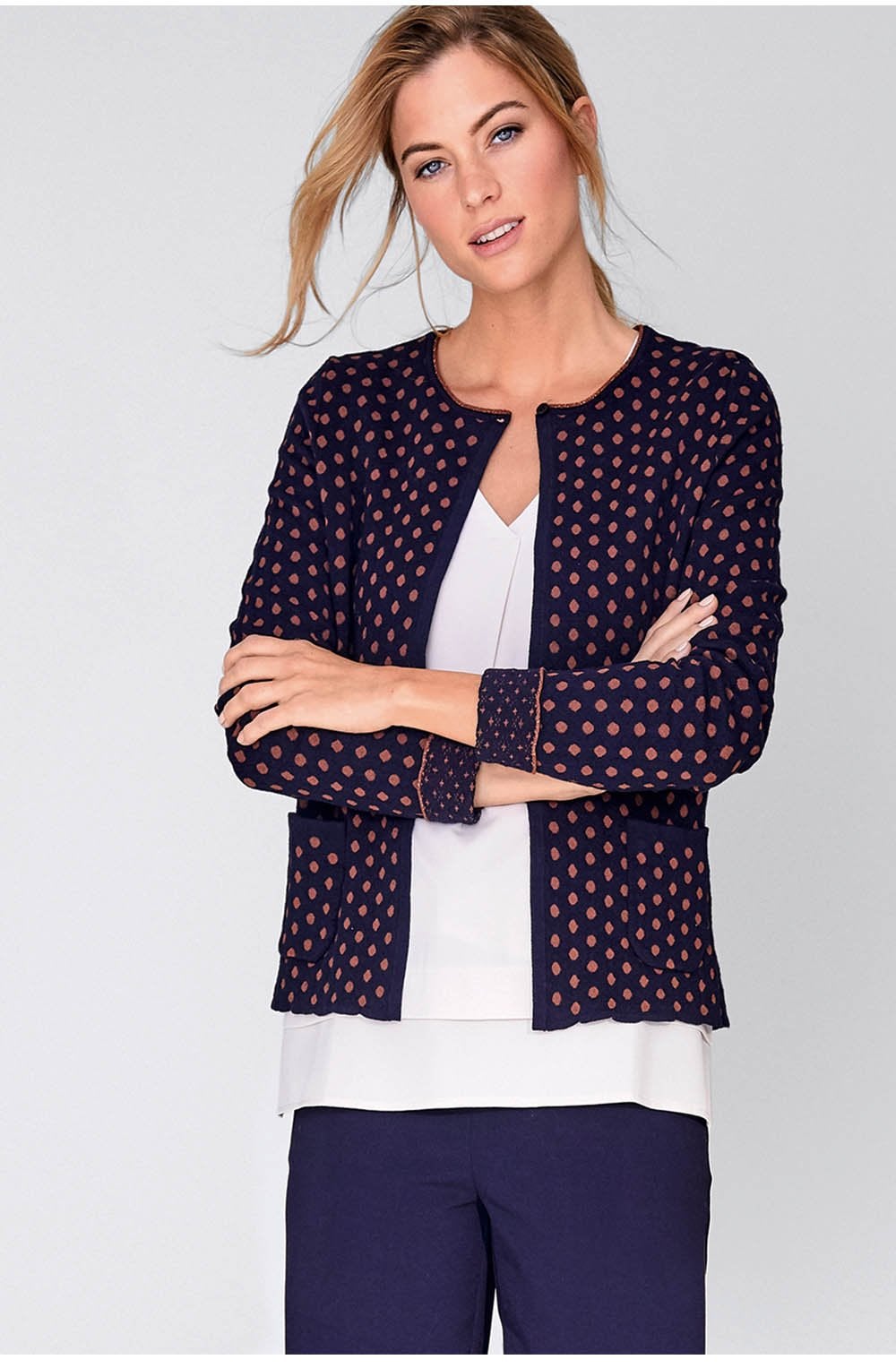 Spot Print Cardigan