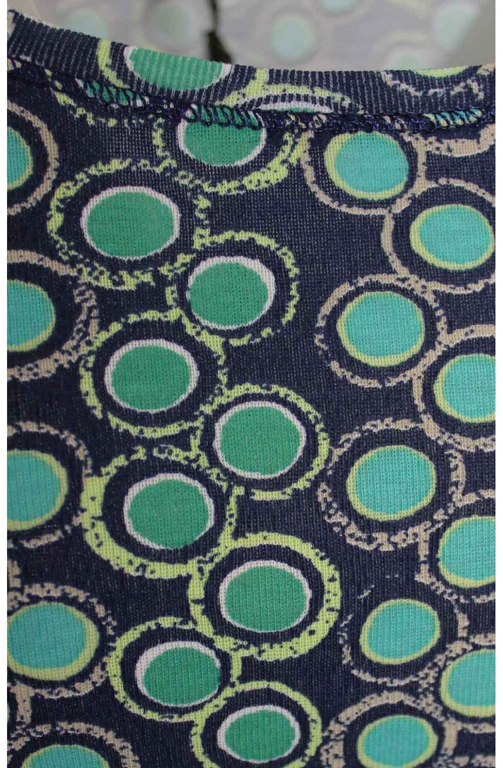 Spot Print Ocean Blue Jersey Top