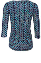 Spot Print Ocean Blue Jersey Top