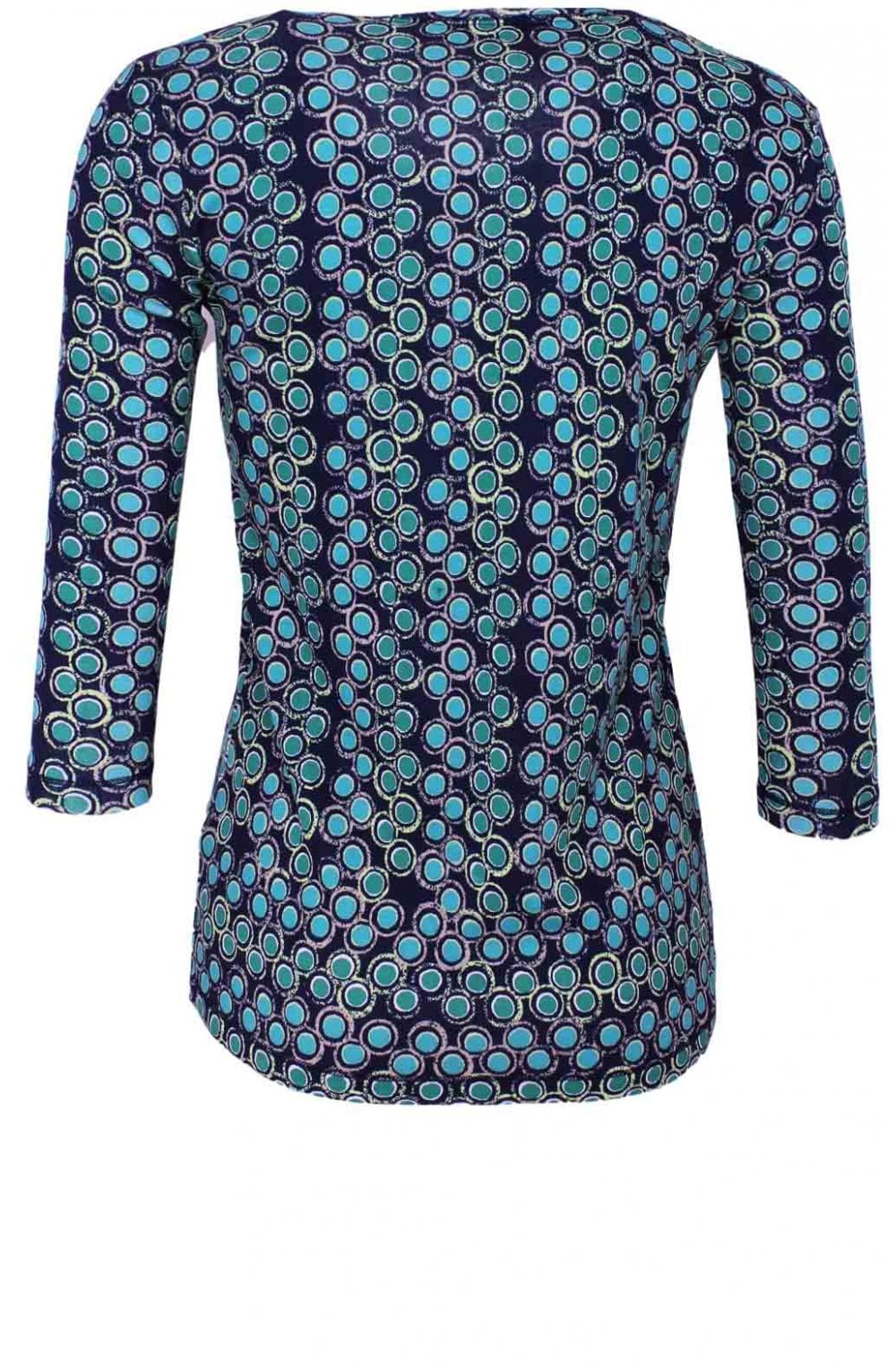 Spot Print Ocean Blue Jersey Top