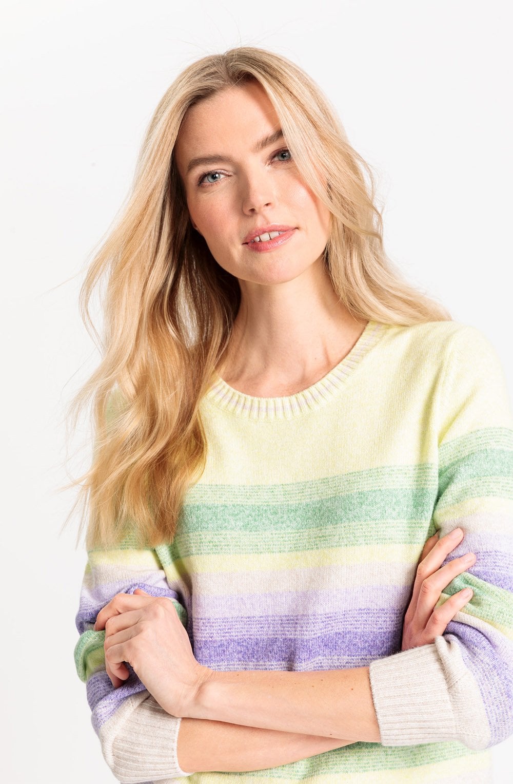 Starfruit Melange Striped Henny Jumper